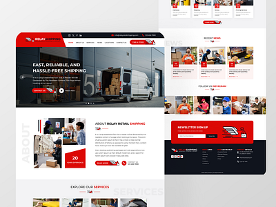 Retail shipping website retail website ui design ui ux design website ui design