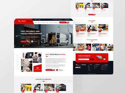 Retail shipping website retail website ui design ui ux design website ui design