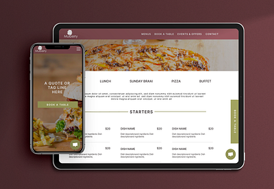 Restaurant Custom Wordpress Theme Design branding design graphic design layout ui ux vector web design