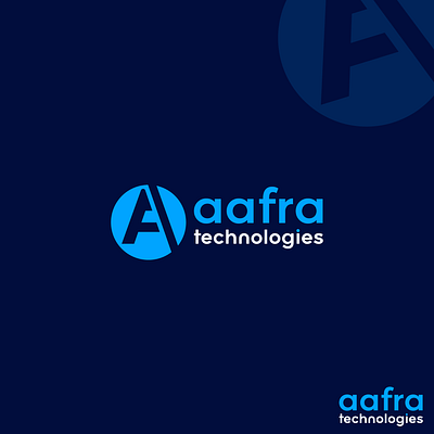 Aafra Technologies Logo Project branding design graphic design logo minimal typography