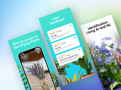 App Store Screenshots app features app screenshots app showcase graphic design mobile app mobile app showcase plant plant scanning app scanning app showcase