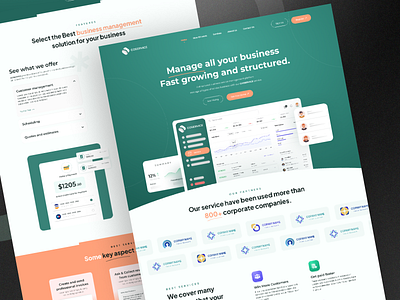 Service Saas Landing Page branding home page design saas landing page ui ui design web deisgn