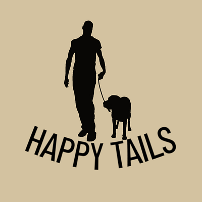 Happy Tails: Dog Walking Service album branding design graphic design illustration logo