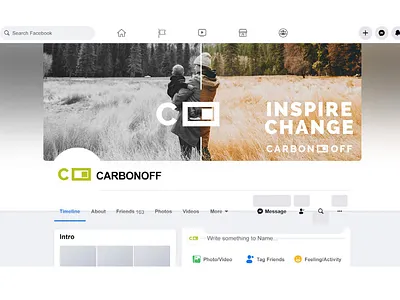 CARBONOFF - FACEBOOK COVER carbon carbon credits carbon offset cover facebook facebook cover logo offset carbon visual identity