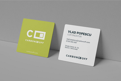 CARBONOFF BUSINESS CARDS business business cards carbon credits graphic design logo nature
