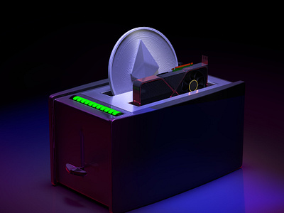 Crypto Coin Machine 3d animation cry motion graphics