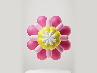 Flowers 3d animation branding candy design graphic design icon illustration logo motion graphics pink sweet