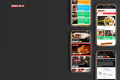 Resto.ch (Branding, Mobile UX/UI 2022) branding logo mobile restaurant ui ux uxui visual identity website