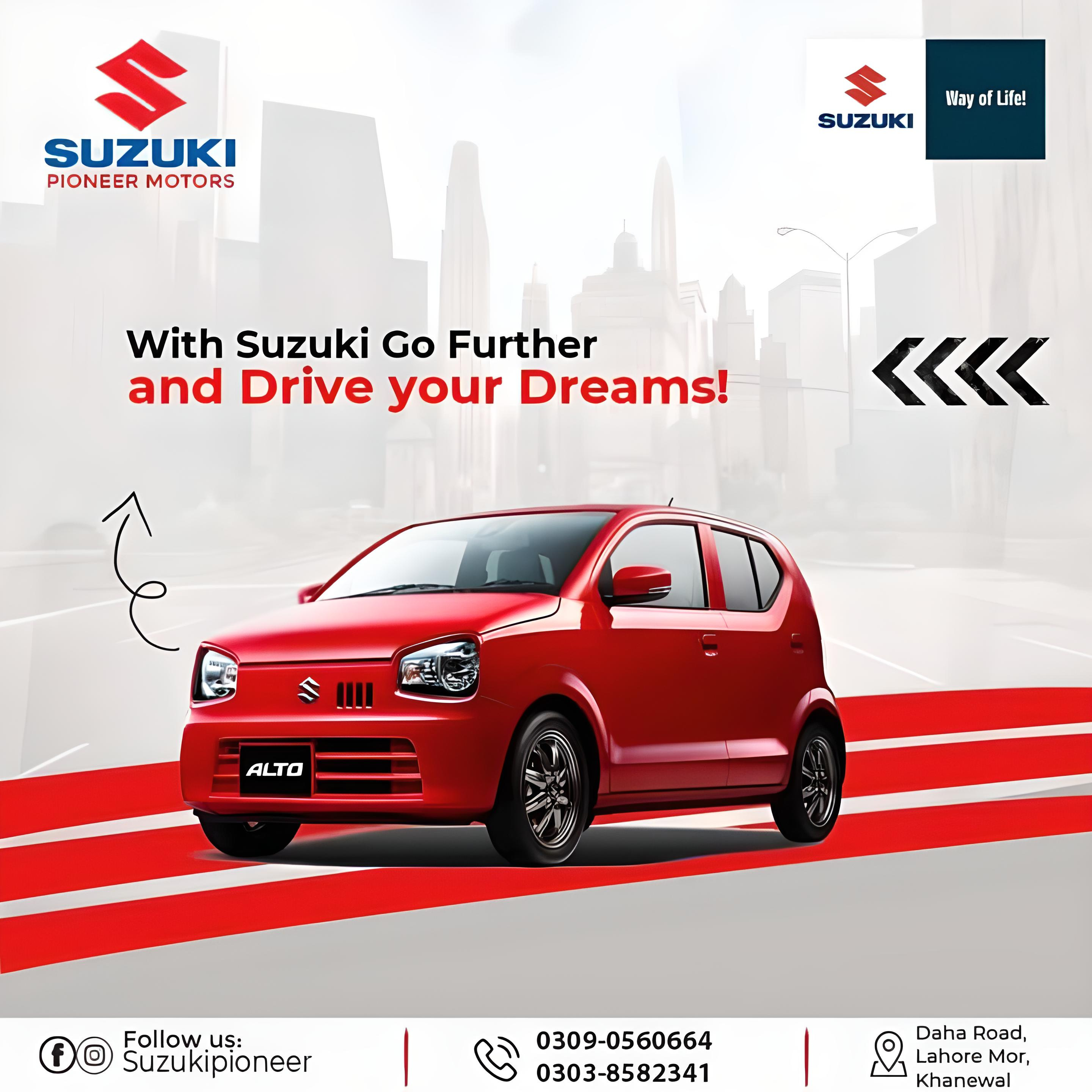 Car Social Media Post Design ads post alto branding car clean design creative design graphic design inspiration modern social media suzuki