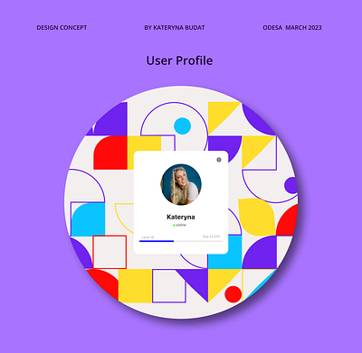 User Profile Page #DailyUI #6 design minimal typography ui ux