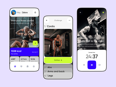 Workout App Concept app design minimal minimalist ui