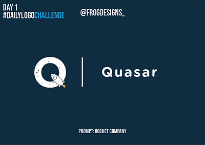 dailylogochallenge | Day 1 | Quasar branding dailylogochallenge graphic design logo