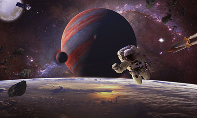 Space Adventure Manipulation artwork astronaut composting creative design graphic design manipulation modern photoshop social media space