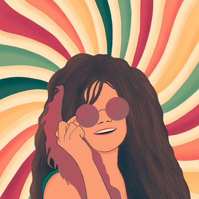 Janis Joplin design female graphic design illustration