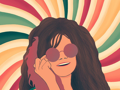 Janis Joplin design female graphic design illustration