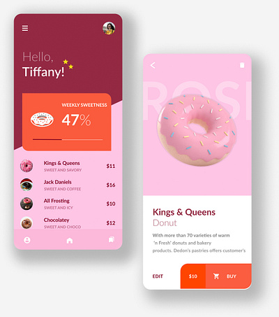 Donut Grande app design ui