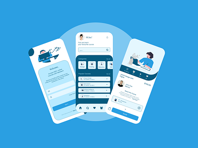 E-Learning App UI Design app design ui