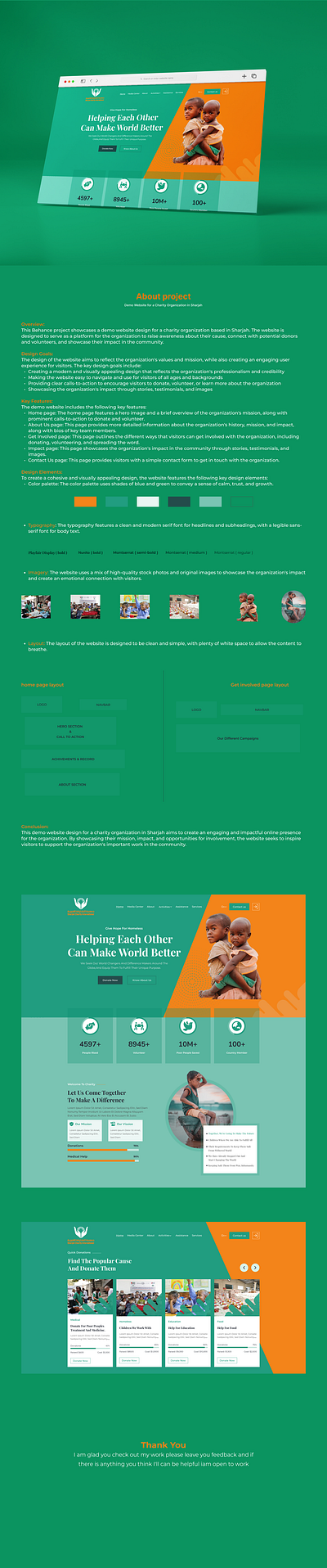 Charity donation website UI/UX design branding design graphic design icon logo minimal typography ui ux website