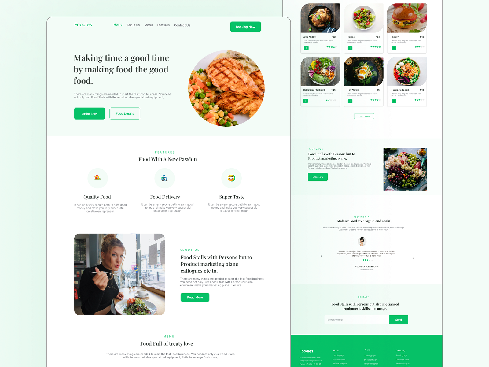 Food Ordering Landing Page by Toluwani Odedeyi on Dribbble