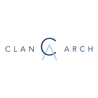 Clan Arch Logo Design architect branding brandmark design flat graphic design icon illustration logo typography ui vector wordmark
