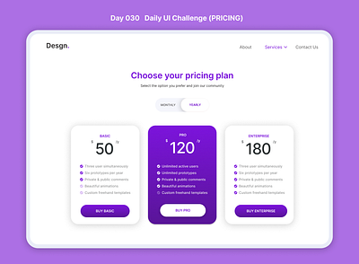 DAY 030 DAILY UI CHALLENGE (PRICING) app design illustration produc ui ux