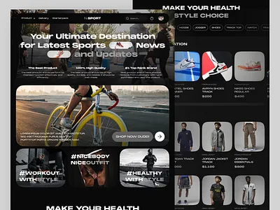 N.SPORT - Sportwear E-Commerce Website brutalism clothing design ecommerce gym landing page marketplace online store sport store ui uiux ux web design website