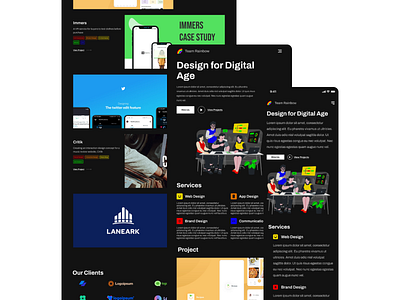 Portfolio Landing Page UI Design landing page ux ui ux