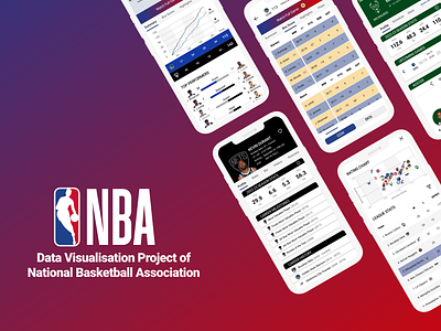 NBA App Redesign app datavisualisation designstudy mockups nba ui ux uxui