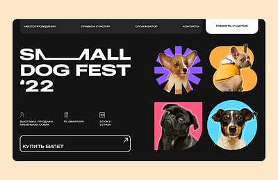 Dog fest concept design dog figma ui ux vector