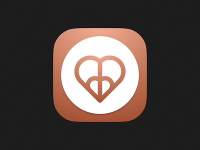 Peace heart! app appstore brand branding brown design figma heart icon illustration ios logo love macos mark mobile peace saas sign symbol