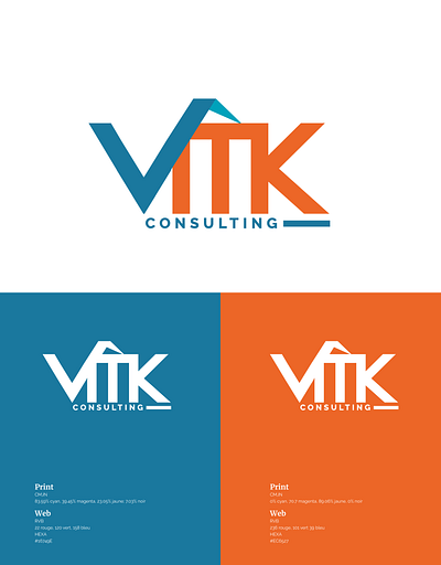 VMK CONSULTING graphic design logo