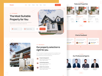 Real Estate Landing Page agency architecture business dream home figma for sale homepage landing page luxury house property property website real estate real estate agency real estate template realestateagent realtor residence ui ux web design