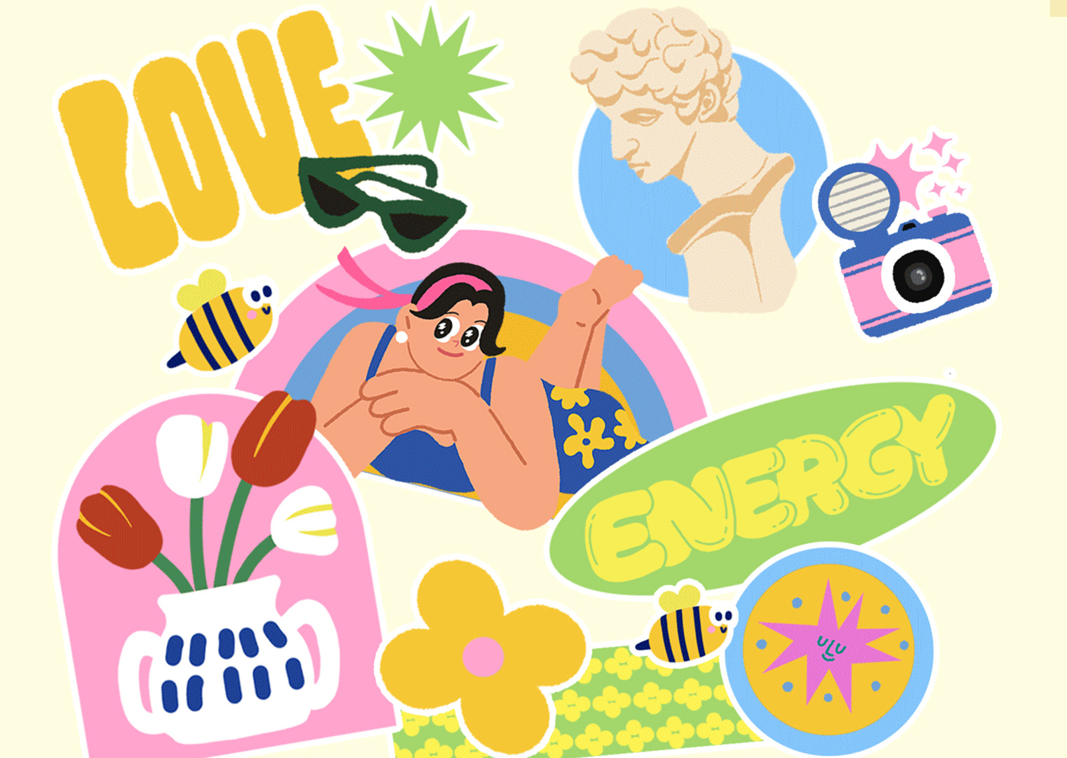 Different Girls artwork cute design draw graphic design grils grils power illustration