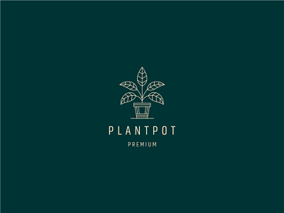 Planpot line art logo 3d animation app branding business design graphic design illustration logo planpot line art logo ui