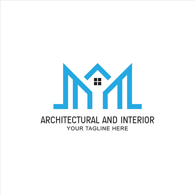 Letter M logo architectural building graphic design home letter m logo