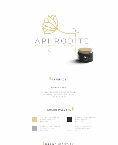 Aphrodite Cosmetics Branding aphrodite branding cosmetics cream graphic design logo logo design shampoo
