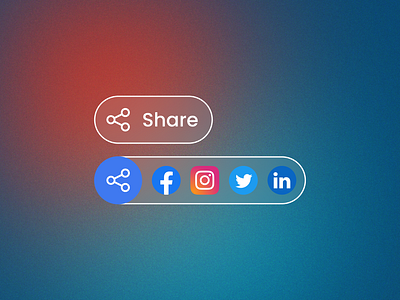 Social Share Button - Daily UI 010 branding dailyui graphic design interface ui ux