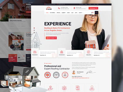 Shelder - Roofing Services Web Design branding construction design exterior figma graphic design illustration logo minimal motion graphics remodeling renovation repair service roof repair roofers roofing ui vector web website