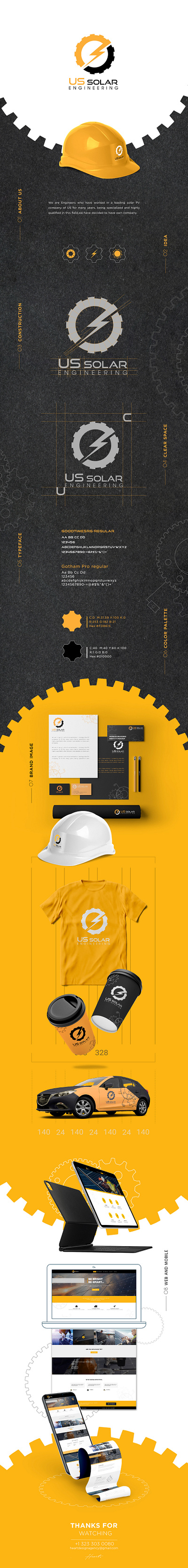 US Solar Engineering Branding branding creative graphic design logo logo design solar web design wordpress