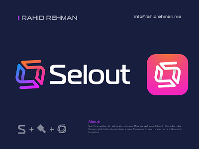 Selout - Technology Company Logo ai artificial intelligence branding colorful creative logo design fintech geometric icon it logo letter logo logotype modern logo s tech logo software startup logo symbol tech tech company technology