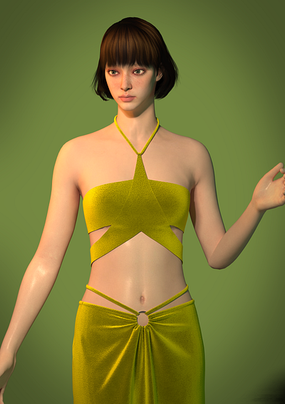ladies hot dress 3D fashion 3d animation graphic design motion graphics