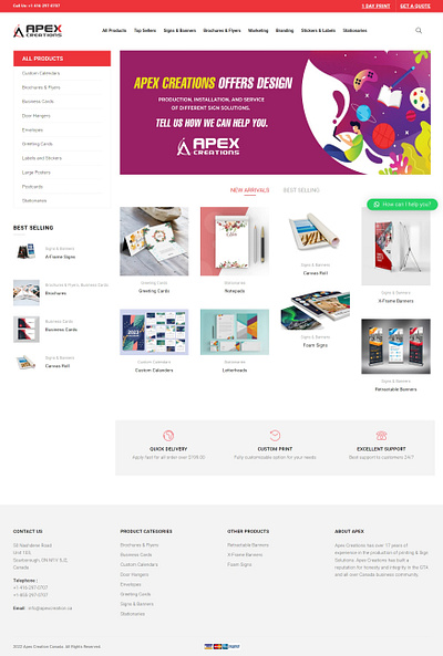 Ecommerce website for Canadian Printing Company branding seo web application woocomerce wordpress