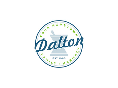 DALTON PHARMACY branding clean concept design illustration logo minimal typography ui vector