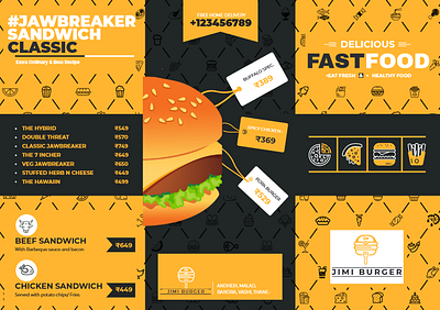 Redesigning Jimi's burger food menu app branding design graphic design illustration logo typography vector