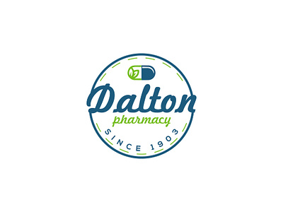 DALTON-PHARMACY branding clean concept design illustration logo minimal typography ui vector