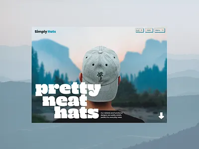 Day 78 - Pretty Neat Hats Web Design hats headwear landing page web design