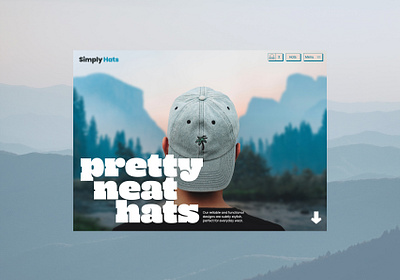 Day 78 - Pretty Neat Hats Web Design hats headwear landing page web design