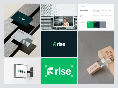 Rise Fintech Brand Identity Design banking logo brand identity branding business crypto financial financialservices fintech fintech app fintech branding fintech logo identity investment logo logodesign minimal logo money payment symbol wallet
