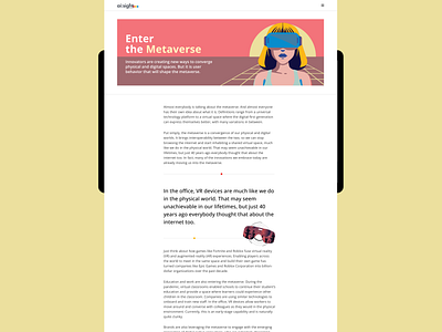 Fractal - aisight newsletter article page design ui user experience design ux web design