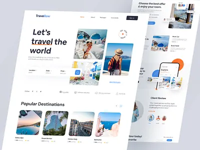 Travel & Hotel Booking website adventure website hotel booking hotel booking website landing page tour website travel agency travel web design travel website travelling website ui uiux ux vacation web web design website design